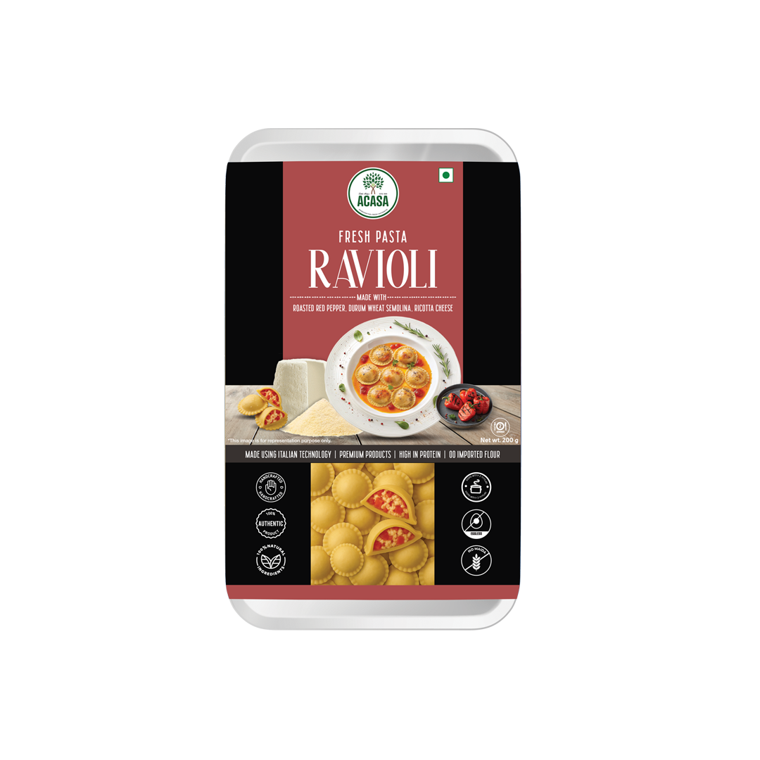 Little Italy's Acasa Fresh Pasta Ravioli Roasted Pepper Sleeve 200g