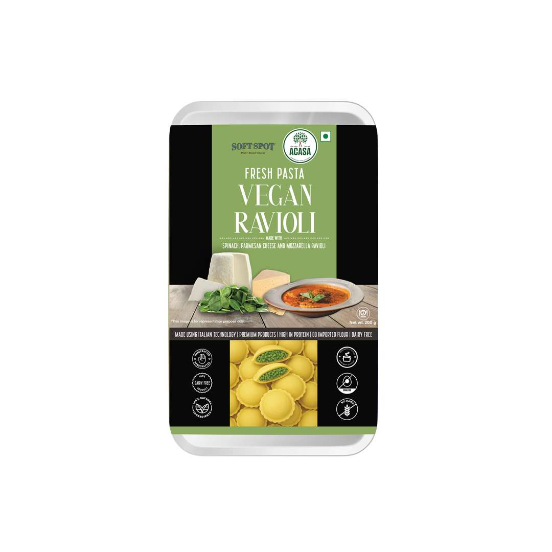 Little Italy's Acasa Fresh Pasta Vegan Ravioli Spinach 200g